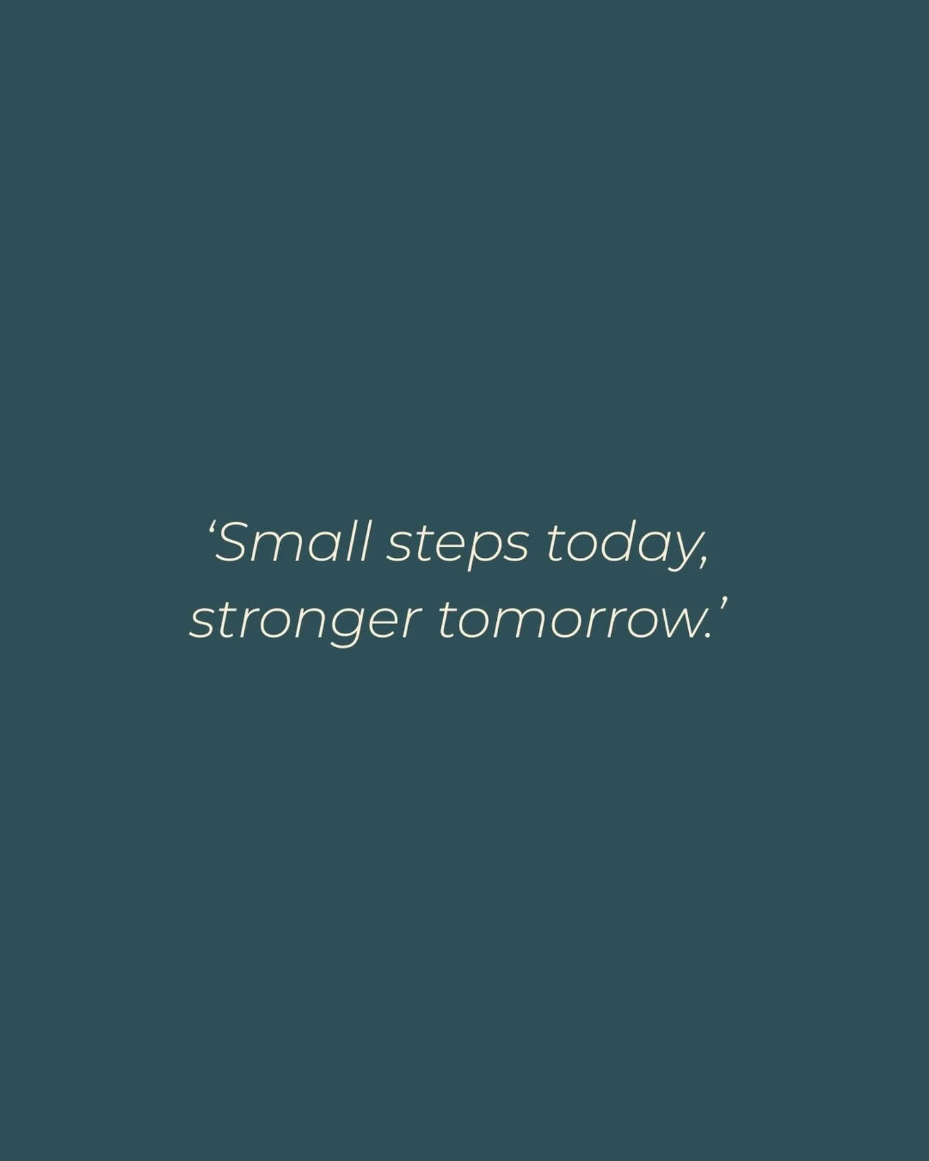 You don&rsquo;t need to be perfect, you just need to start. 

Show up, do what you can, and build from there.

You&rsquo;ve got this!