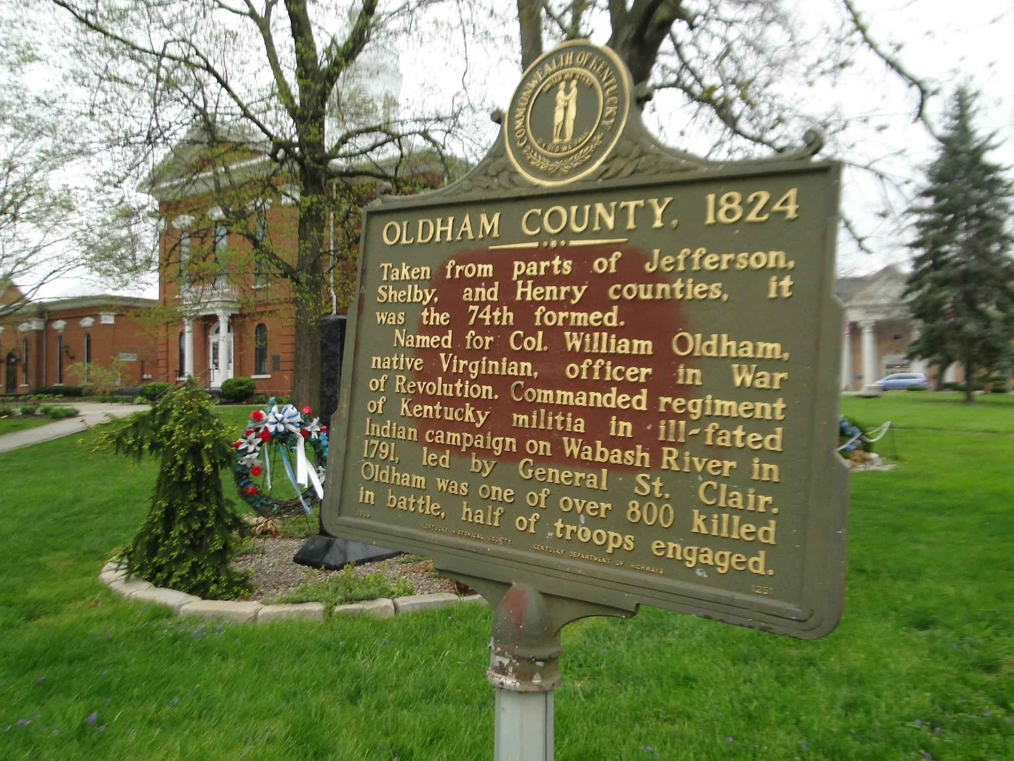 Oldham County History Sign