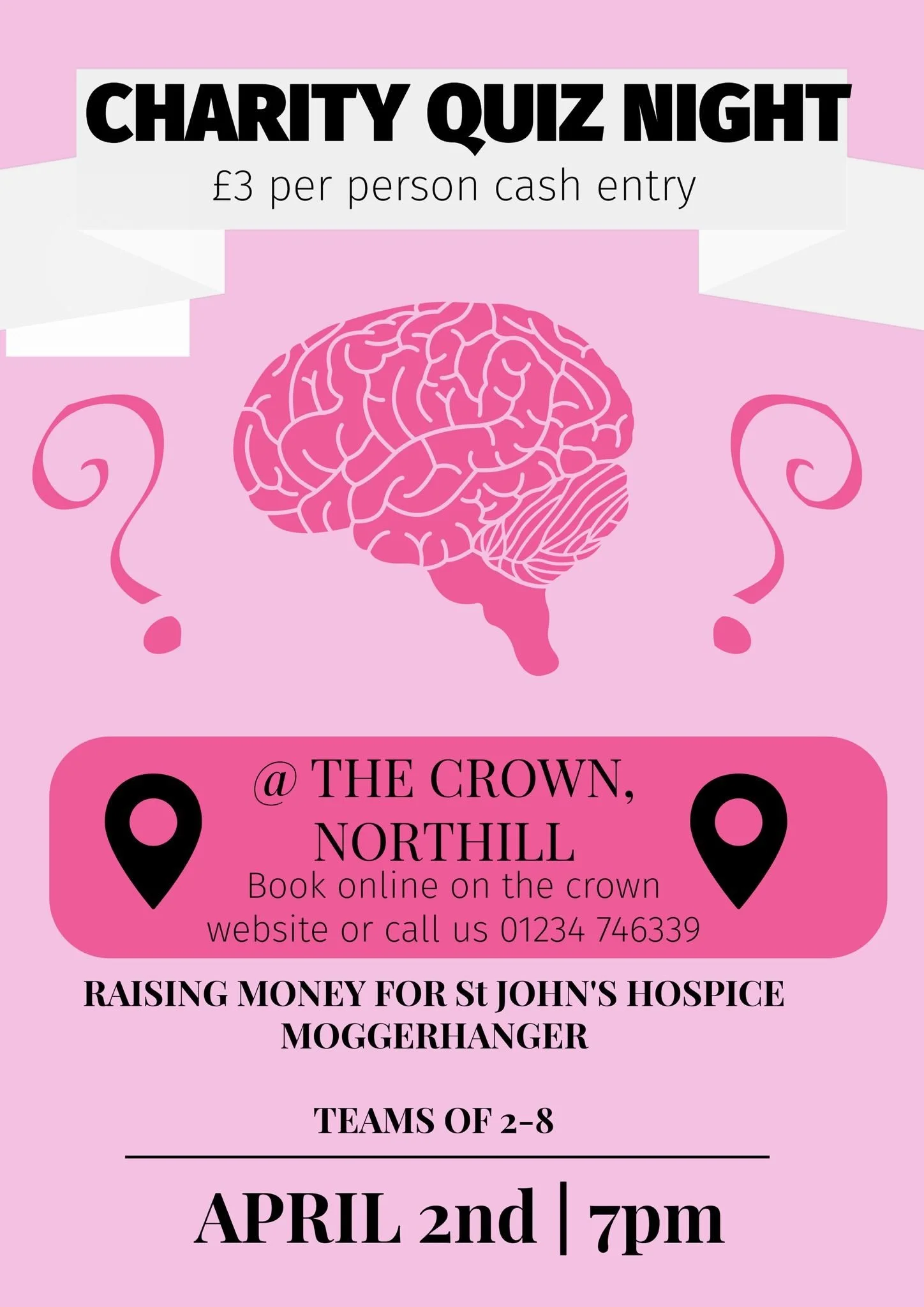 CHARITY QUIZ                         2nd APRIL     7PM