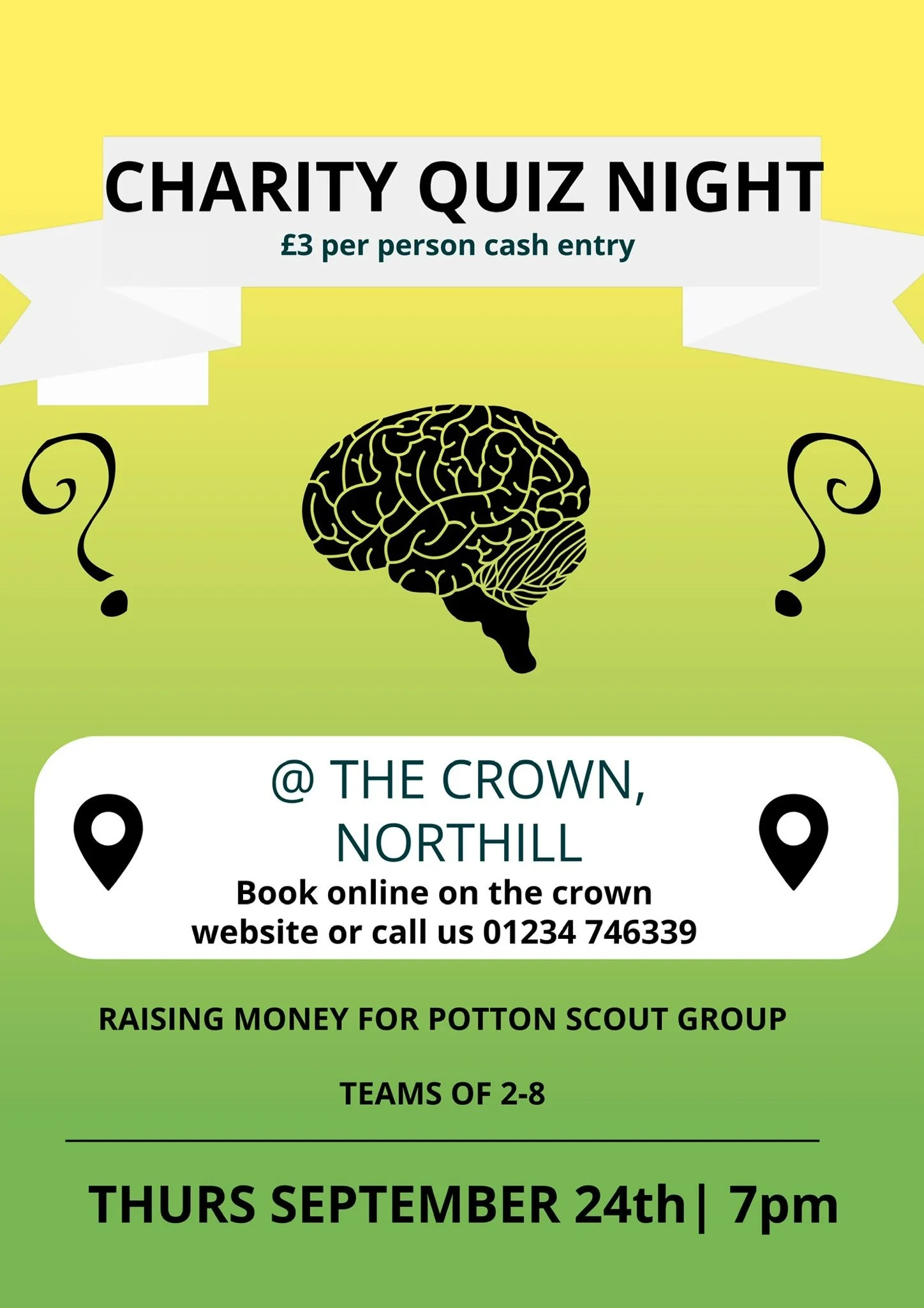 CHARITY QUIZ 24th September 7PM