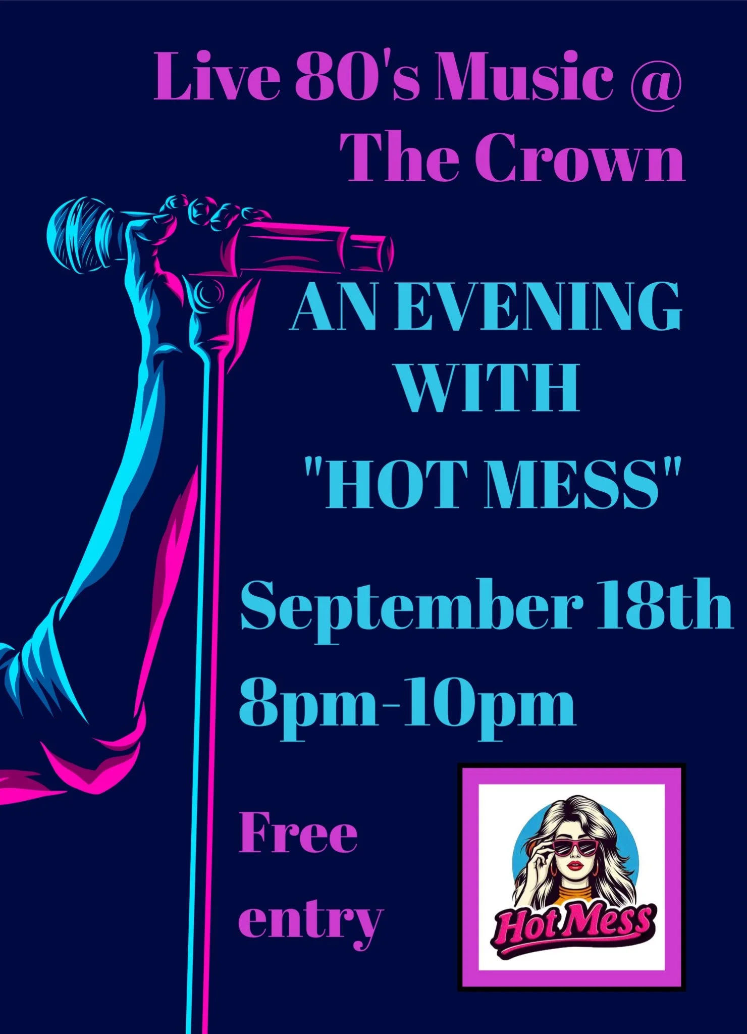 Live 80s Music at The Crown – Hot Mess