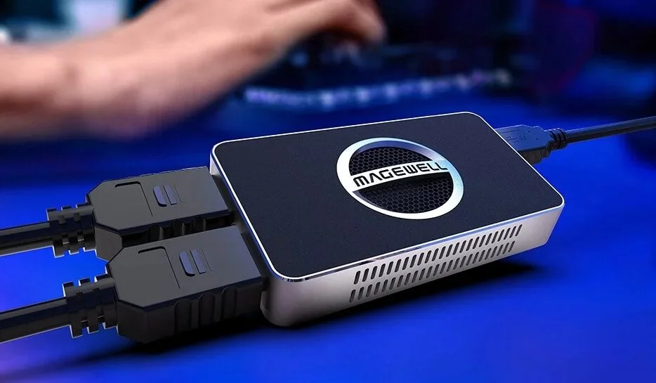 Magewell video capture device connected in a live production setup
