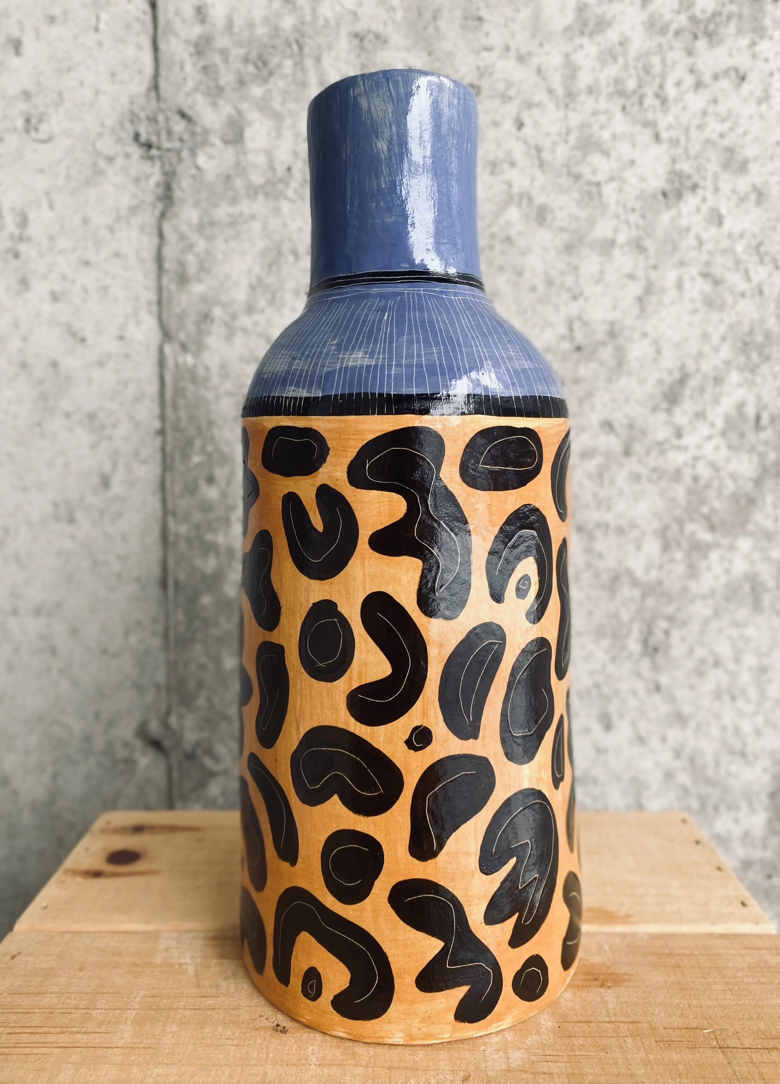 Skagen Large Leopard Pottery Vase.jpg