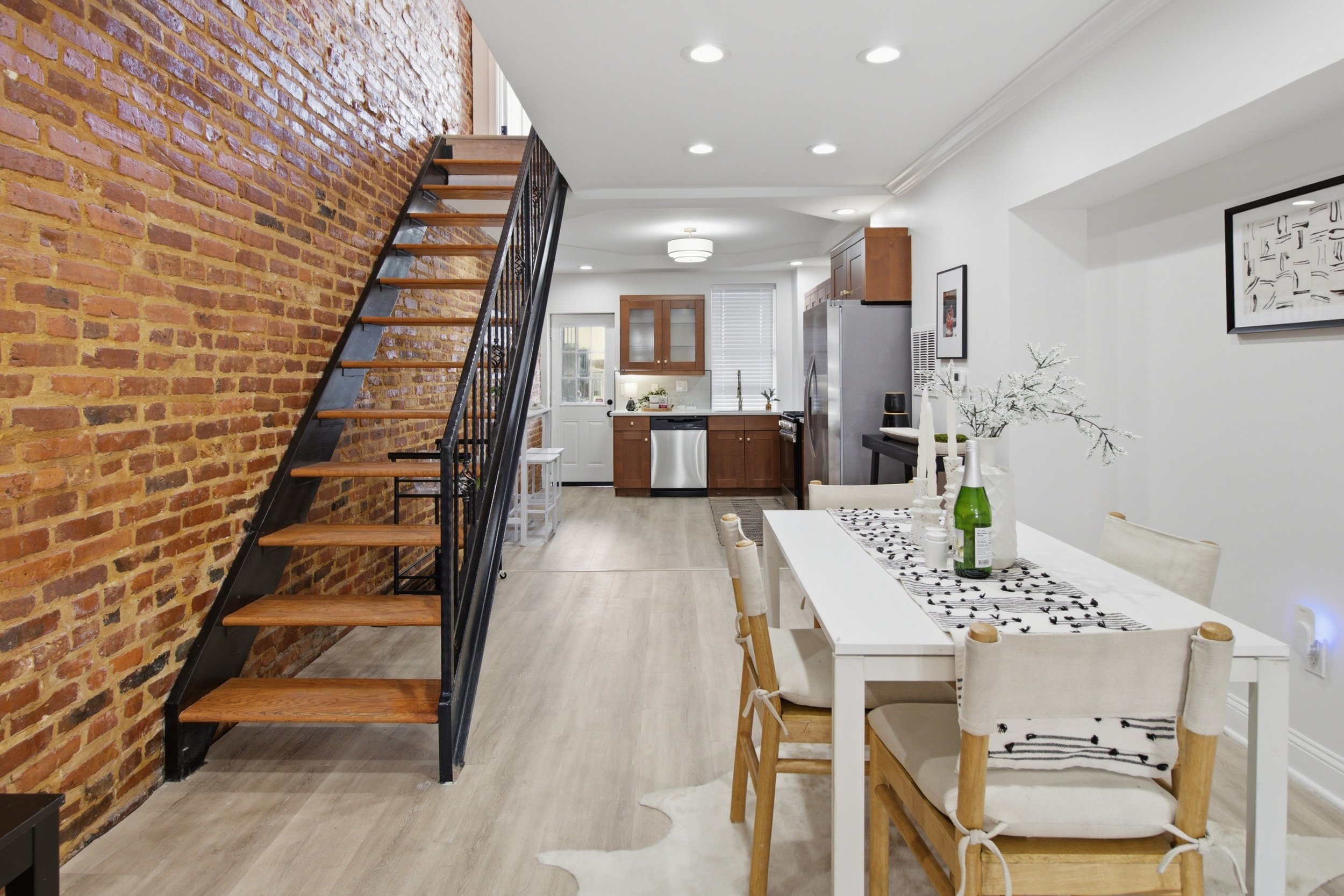 Real-Estate Photography shoot in East Baltimore City. Exposed Brick Townhome
