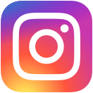 Instagram logo with gradient background.