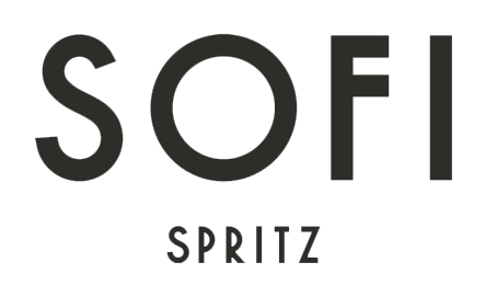 SOFI Spritz logo in black text on a white background.