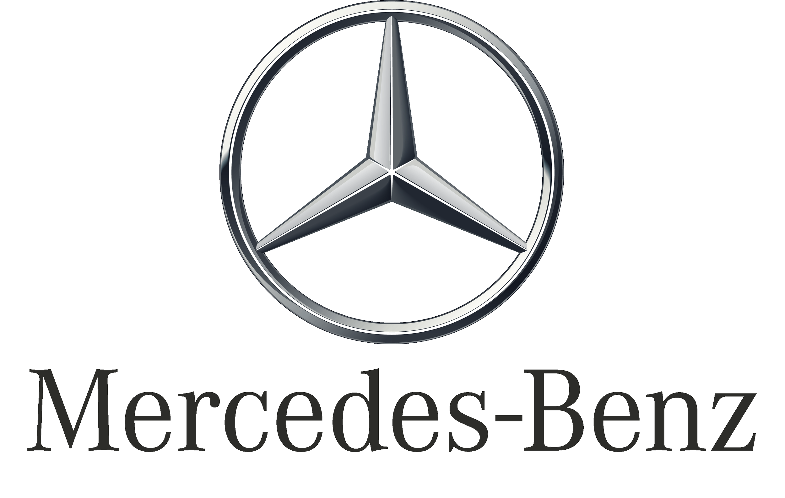 Mercedes-Benz logo with a three-pointed star inside a circle above the text 'Mercedes-Benz'.