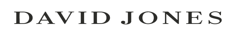 Black background with gray text that reads 'David Jones.'