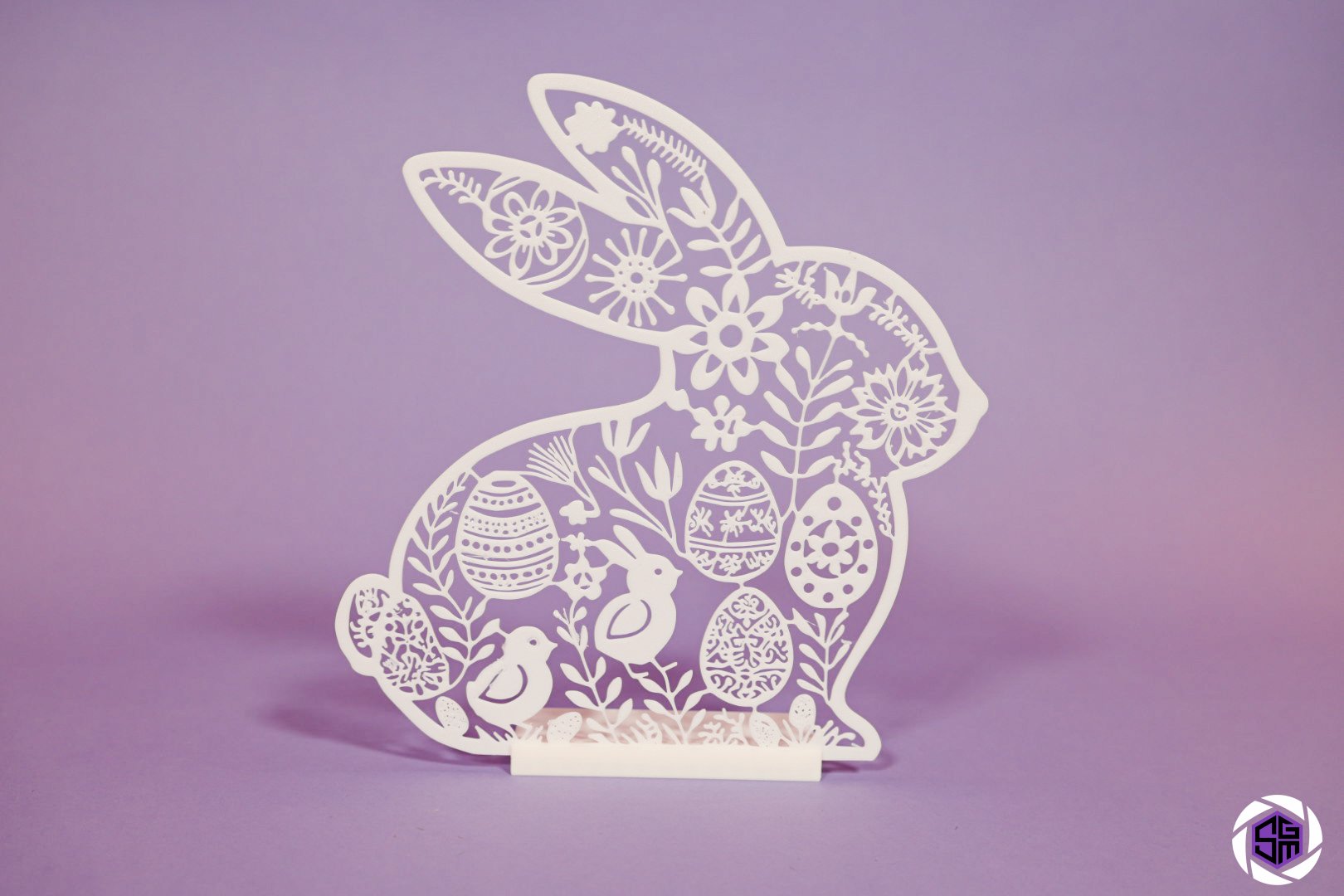 Iepuraș de Paște Dantelat – Decor Elegant