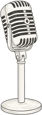 A vintage-style microphone on a stand.