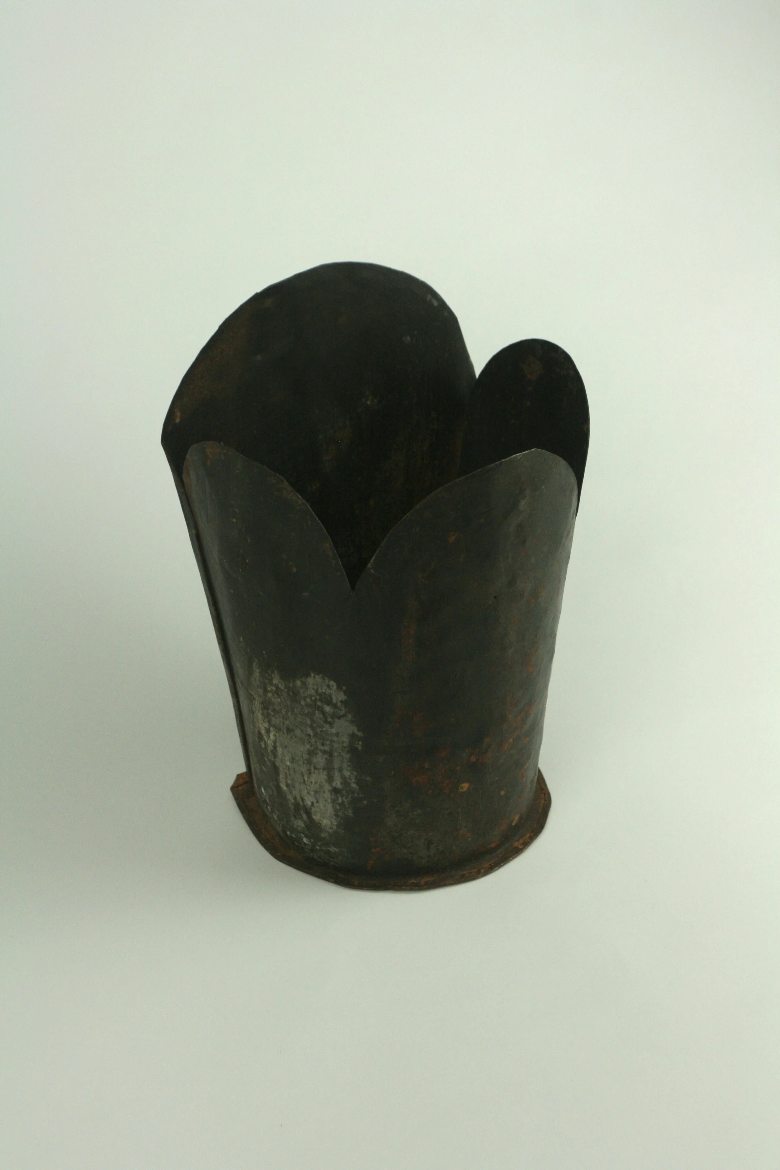 Black metal container