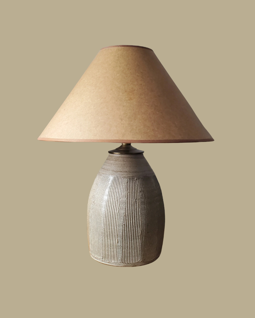Textured Oval Lamp in Toasted Oat