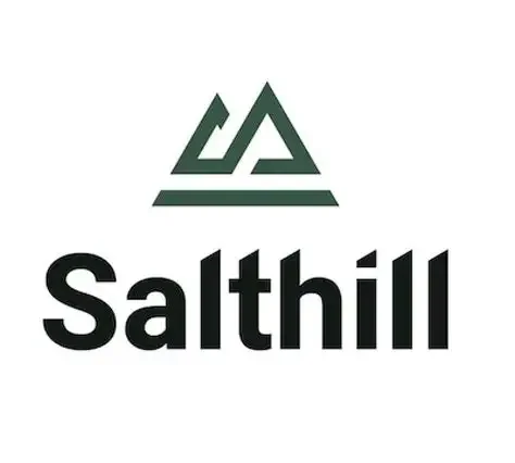 Logo with stylized mountain peak and the text 'Salthill' beneath it.