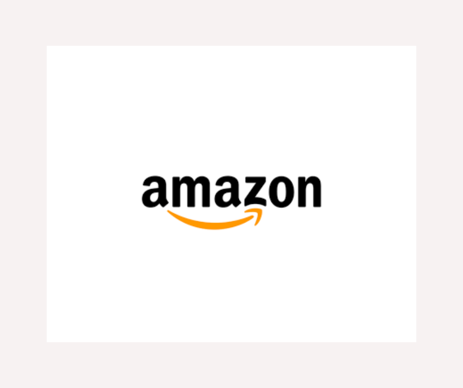 Amazon logo with black text and orange arrow curved upwards from the letter 'a' to 'z' on a white background.