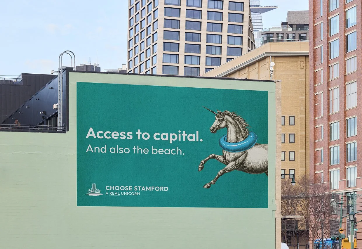 Stamford, Connecticut, Unicorn, Building Poster