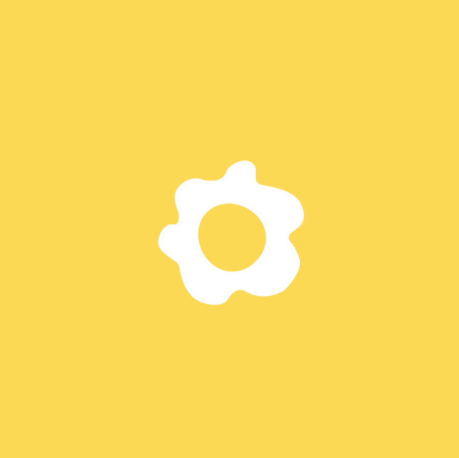White gear icon on a yellow background.
