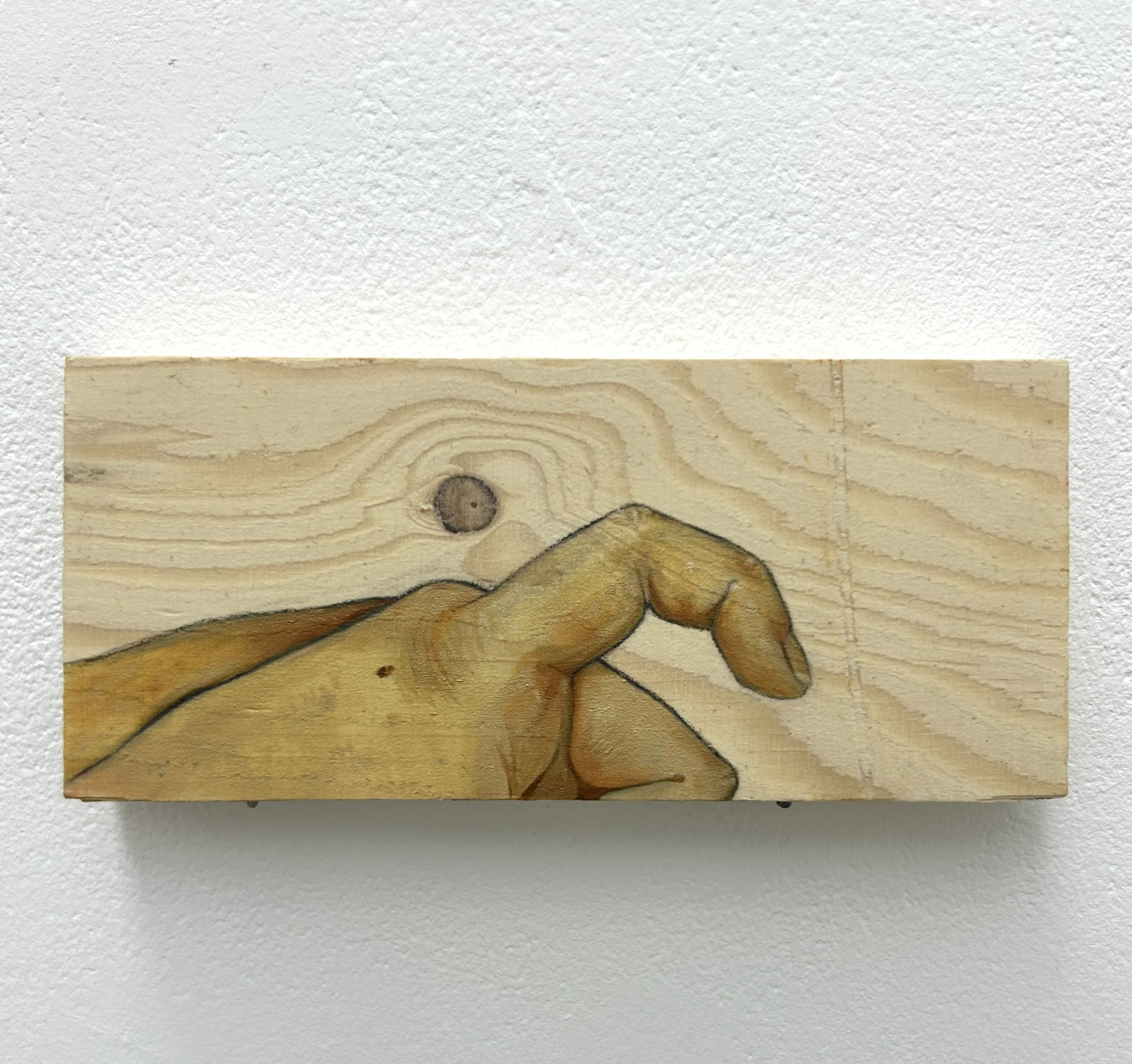 “Finger Puppet”, 2026, oil on wood scrap