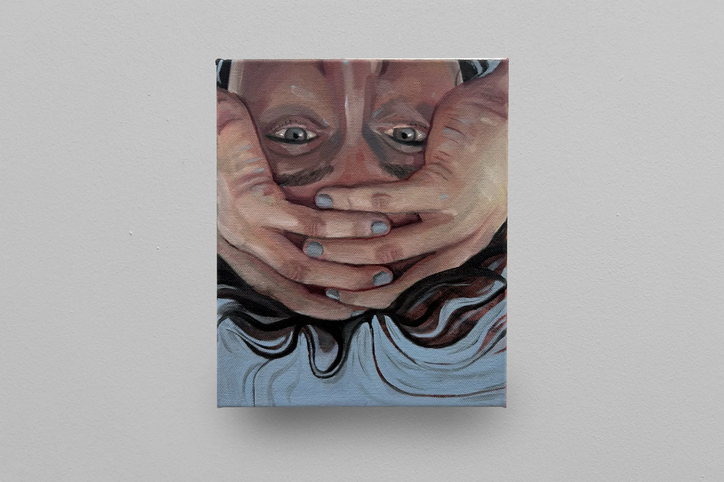 “Literally WTF”, 2026, oil on canvas, 19cm x 23cm