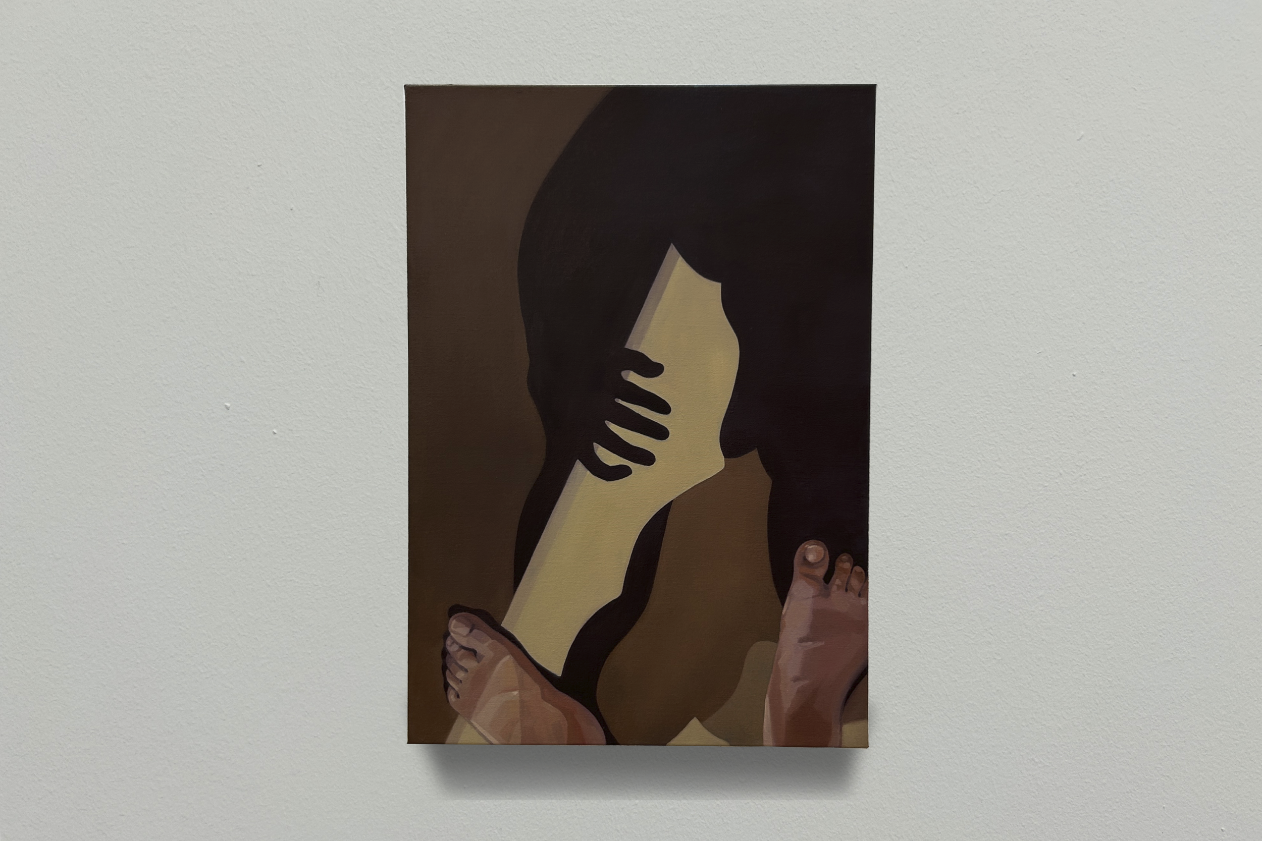 “Playing with Shadows”, 2026, oil on canvas, 45cm x 65cm