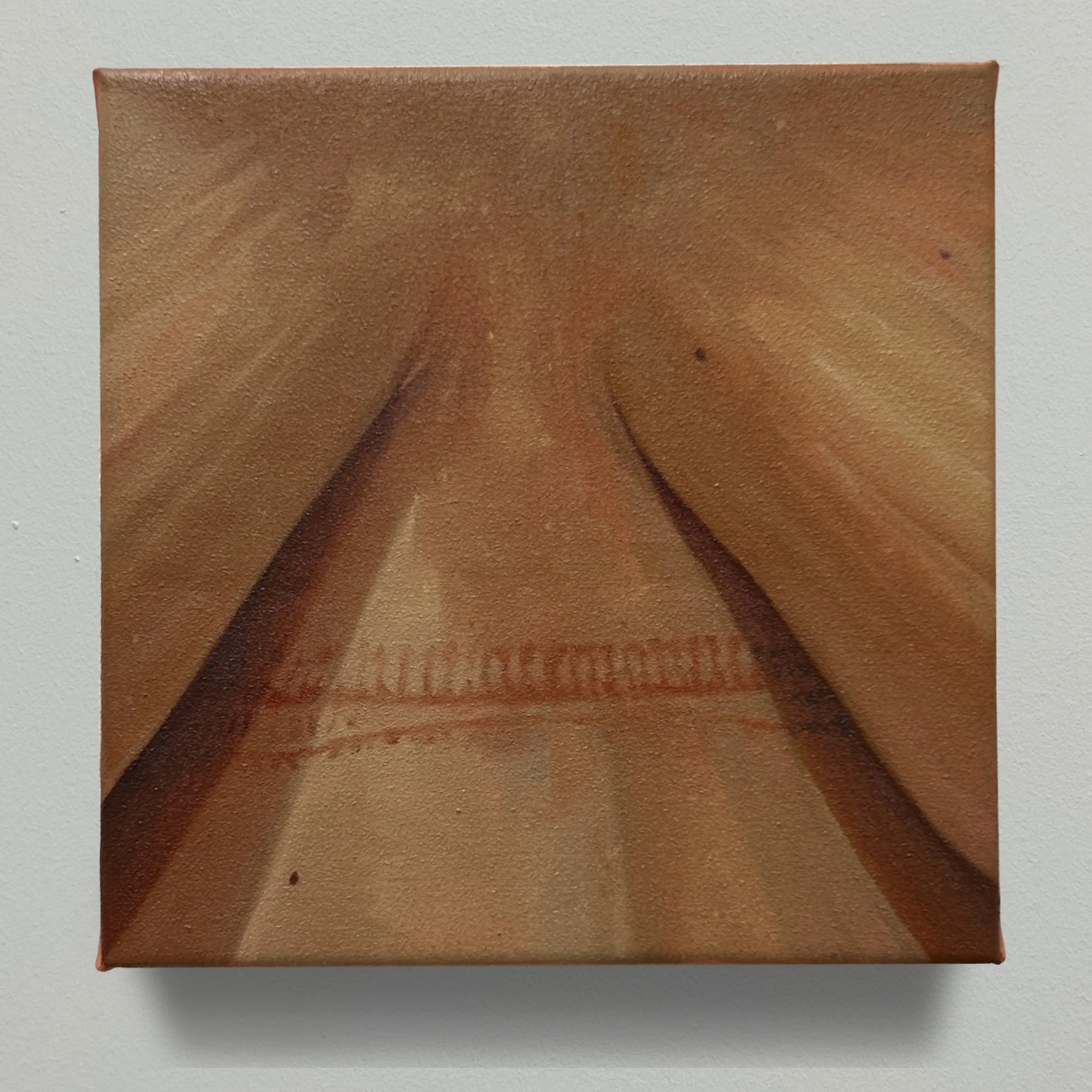 “Boobies on the Wall”, 2026, oil on canvas, 20cm x 20cm