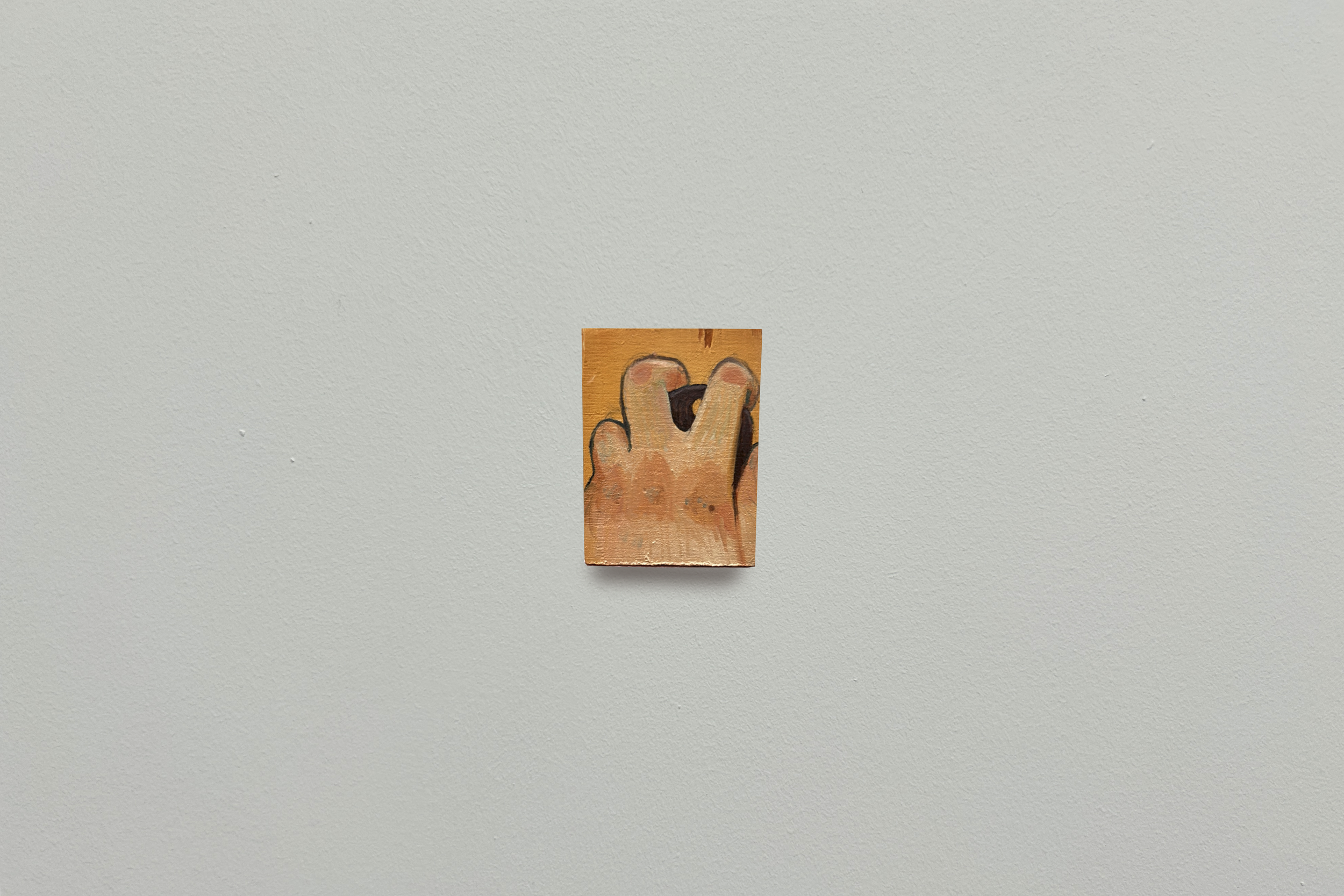 “Untitled”, 2026, oil on wood scrap