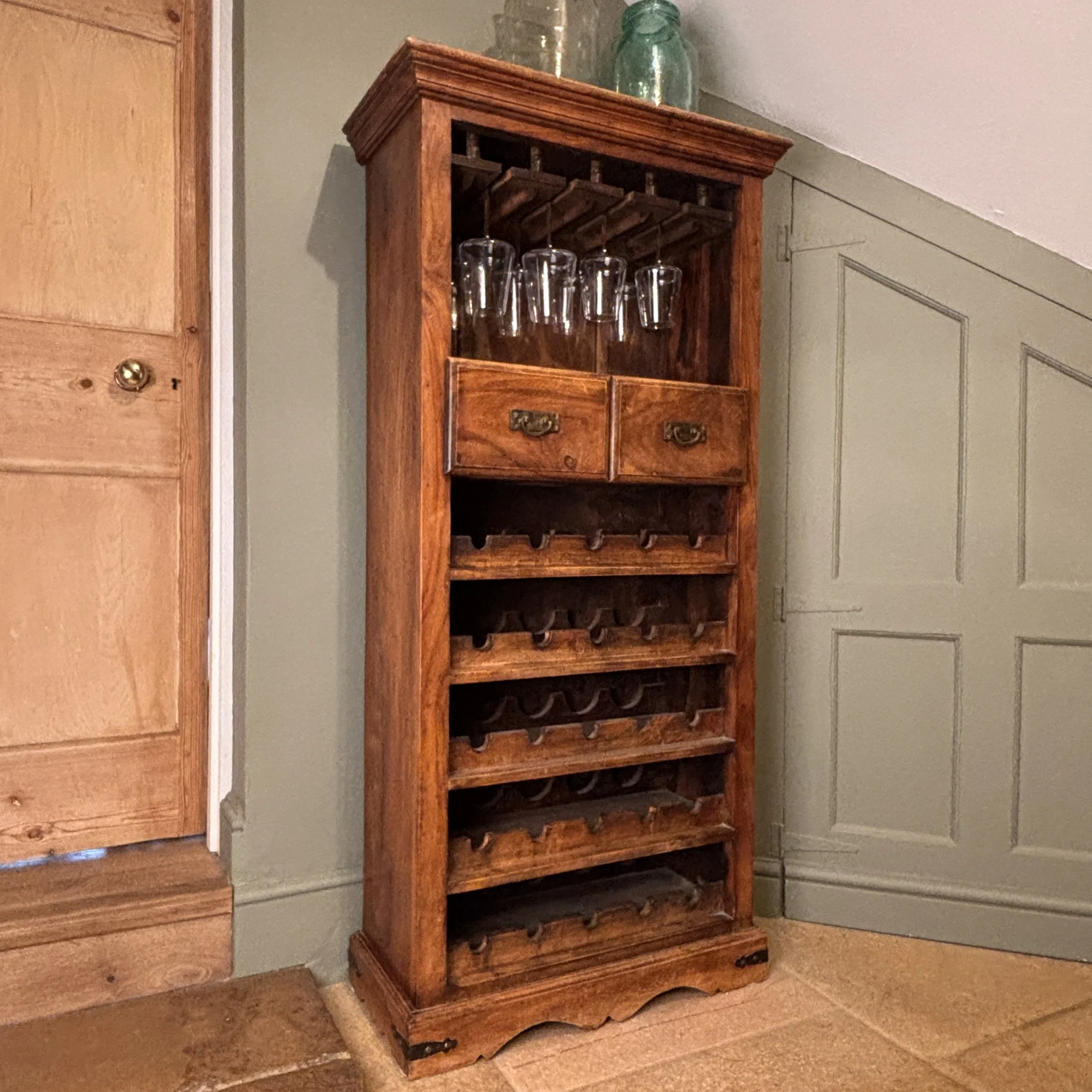 English Oak Wine Cabinet