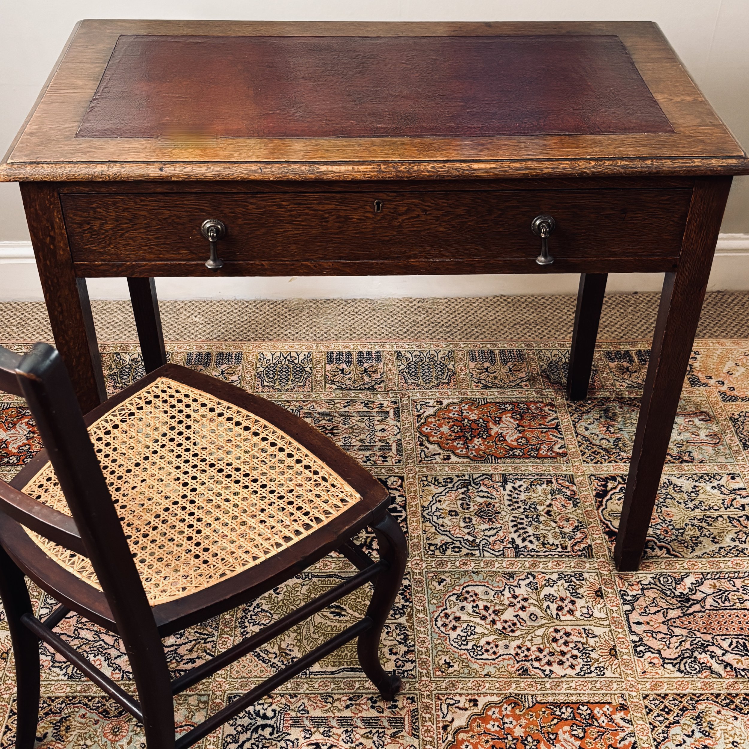 Edwardian Oak Writing Desk