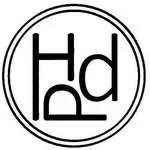 Chemical element symbols for Hafnium and Dubnium inside a circle.