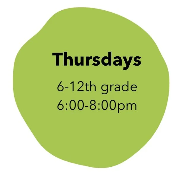 Art class for 6-12th graders: Thursdays 6:00-8:00pm
