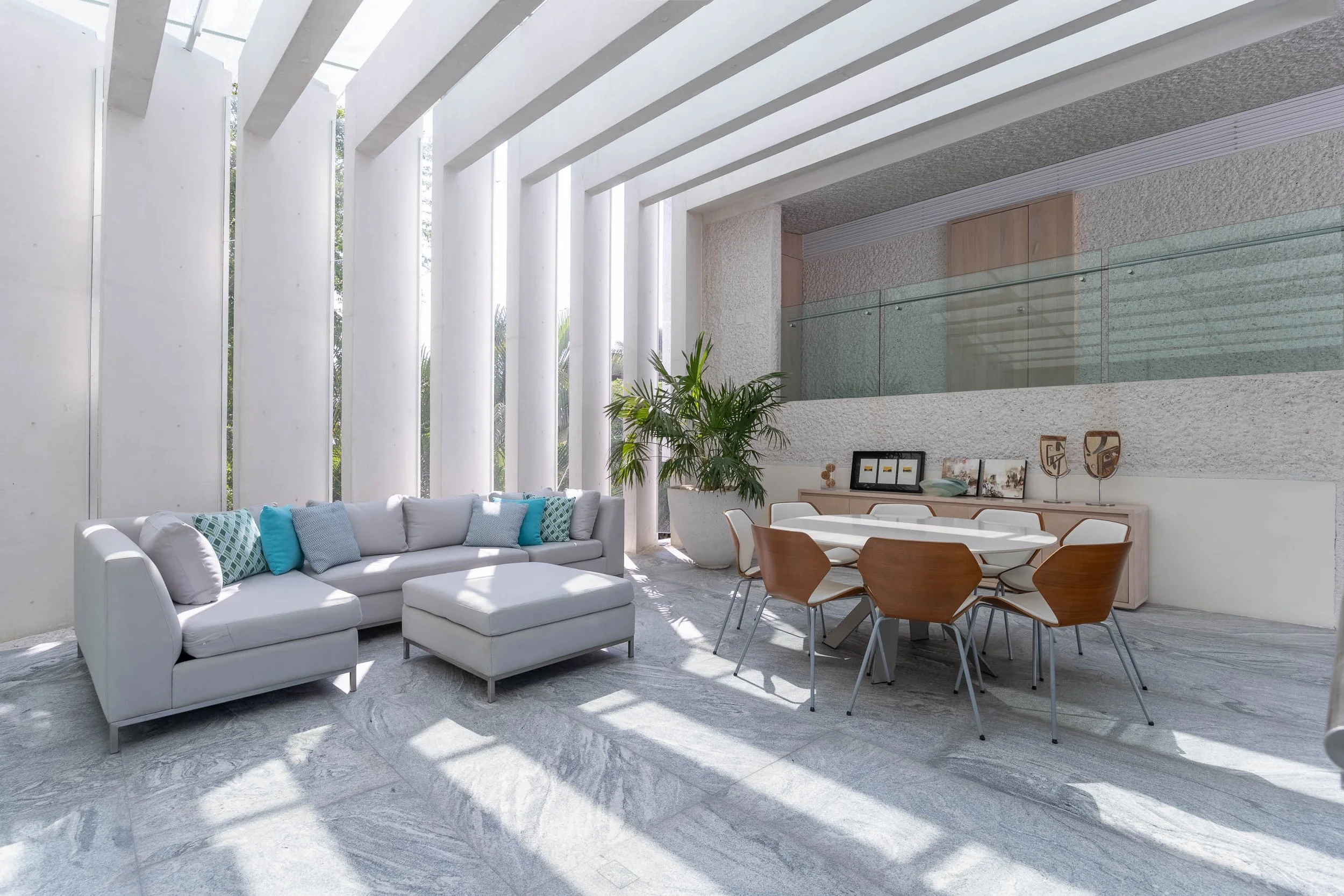 Bright modern indoor living Breeze punta de mita vacation rental villa 1