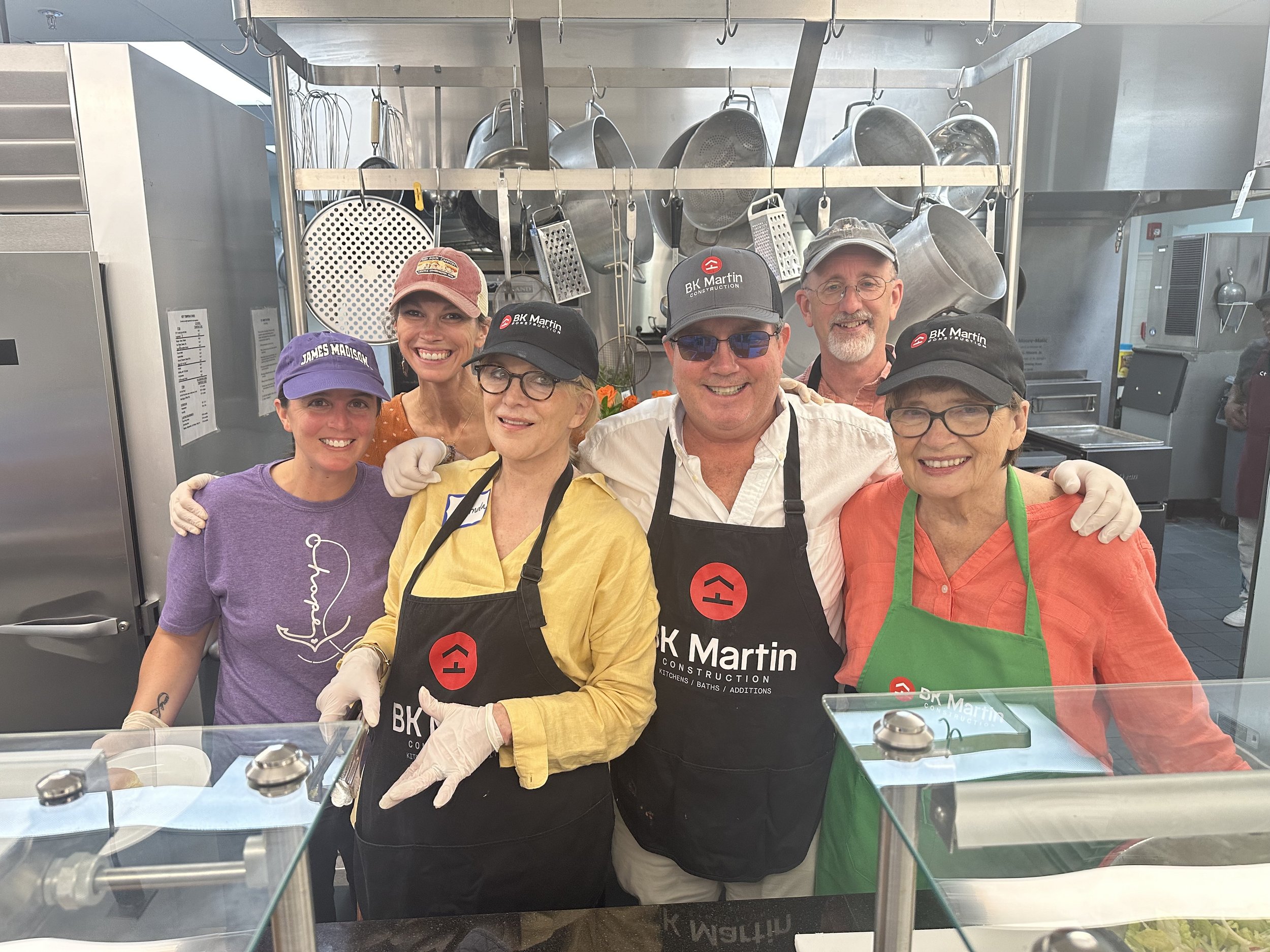 A cooking team in Valentine Kitchen