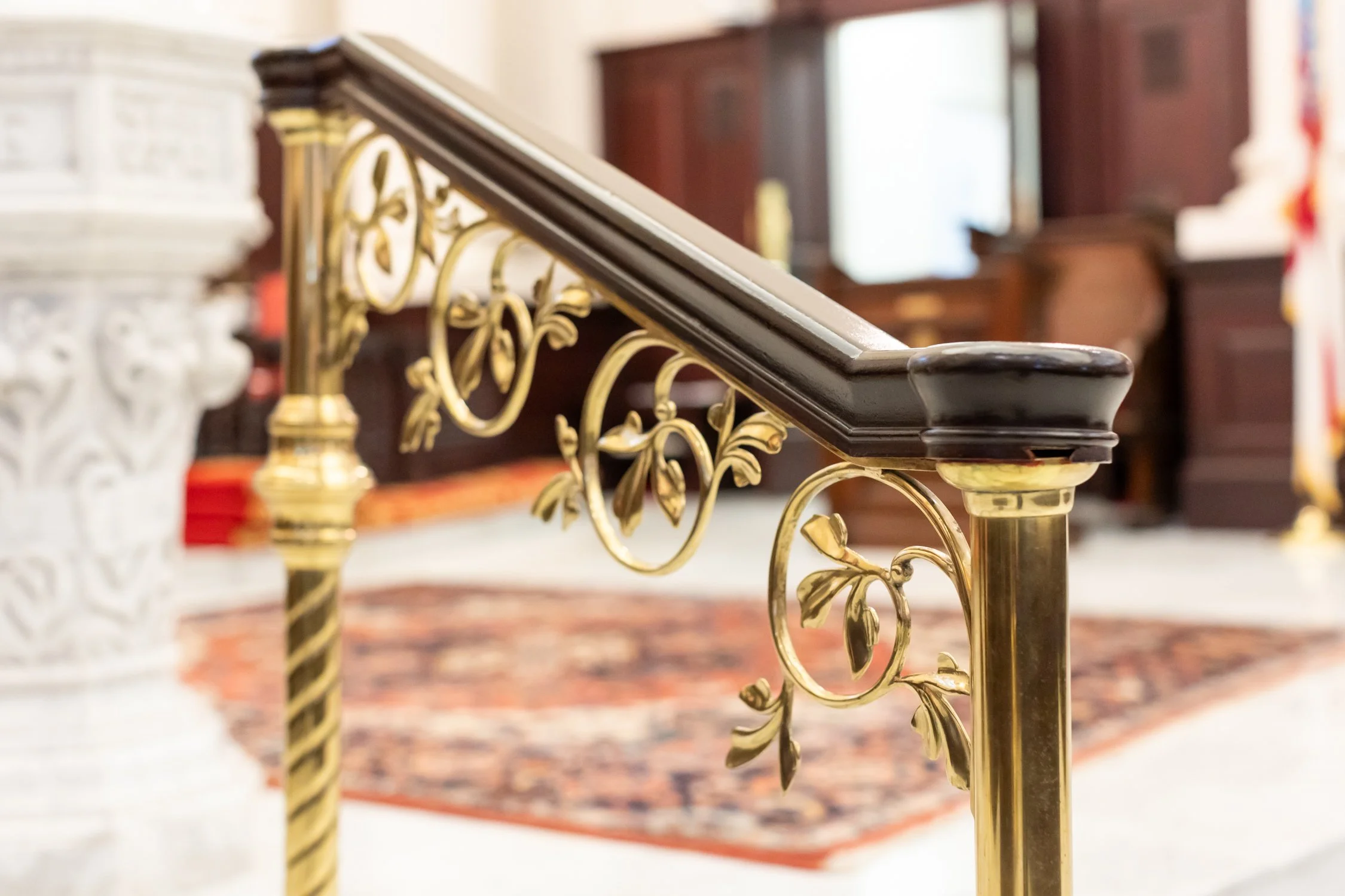 The steps leading up to the altar at St. James's