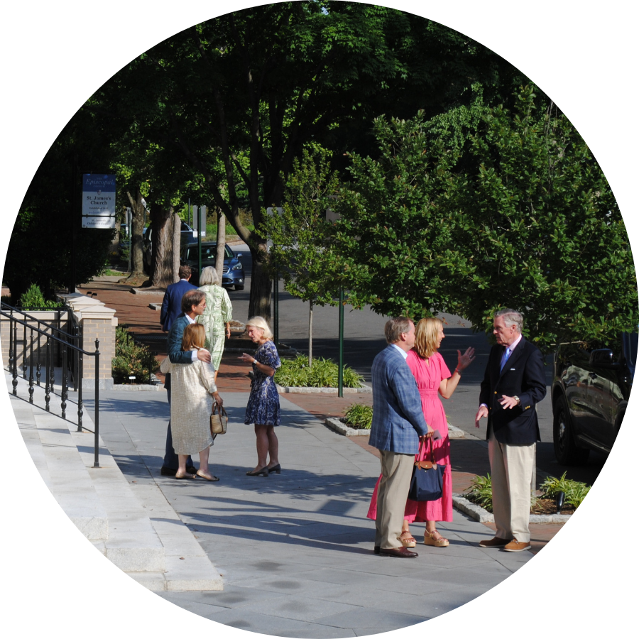 Parishioners on the St. James's campus