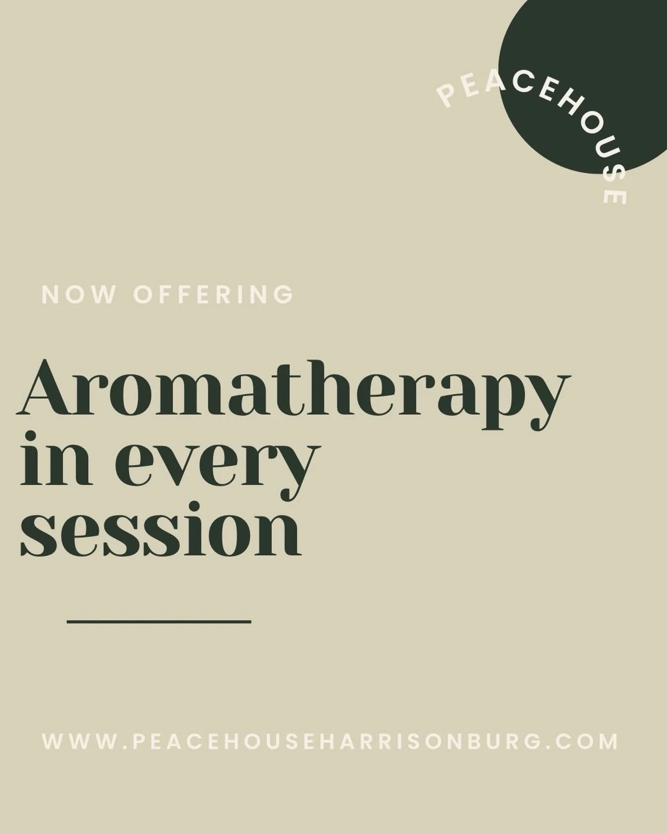 New offering at no extra charge. Aromatherapy based on each clients needs in every session. Book now to feel calm, embodied and empowered.