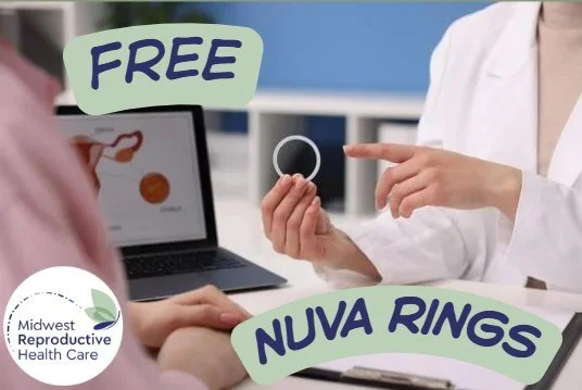 💜 Free NuvaRings Available at MRHC 💜

Thanks to a generous donation from Direct Relief, Midwest Reproductive Health Care now has NuvaRings available at no cost for people who qualify.

✨ Free for all abortion care clients 
✨ Free for patients sched