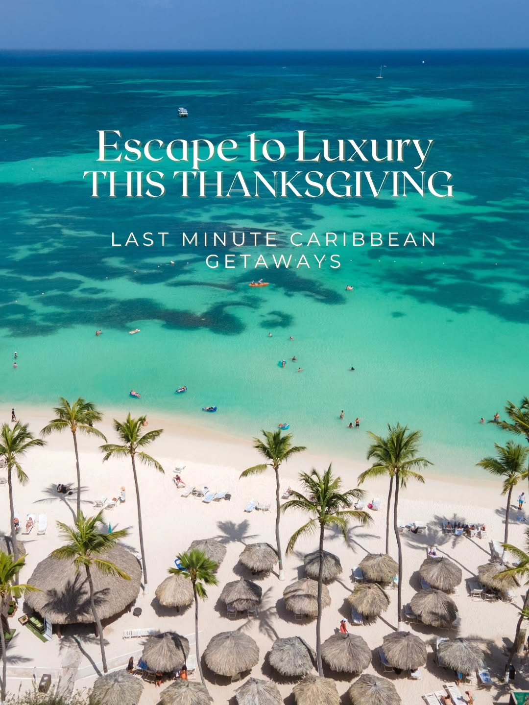 🦃 Swap stuffing for sunshine this Thanksgiving!
 Escape to the beach with last-minute all-inclusive getaways &mdash; airfare included ✈️

☀️ Riviera Maya from $1,750 per person
 🌺 Punta Cana from $1,950 per person

No cooking. No stress. Just ocean
