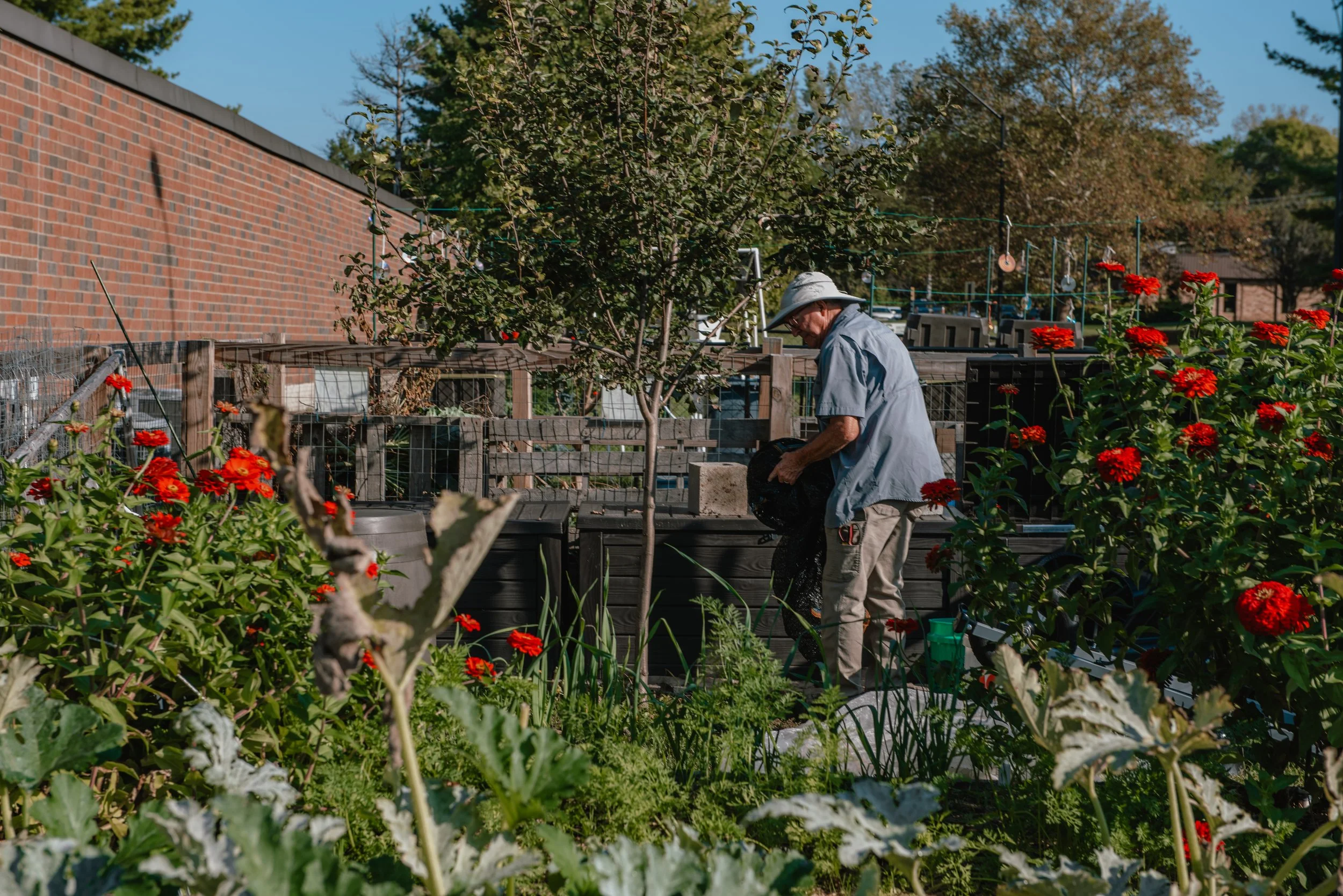 Lynn Blanton in the WARM Garden
