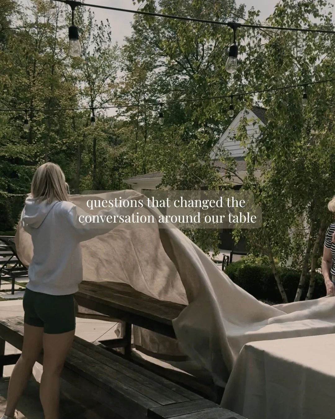 These are questions proven to shift the conversation because we&rsquo;ve seen it happen at our table. There&rsquo;s so much power in one shared conversation. Try one at your next dinner. 🤍🍽️