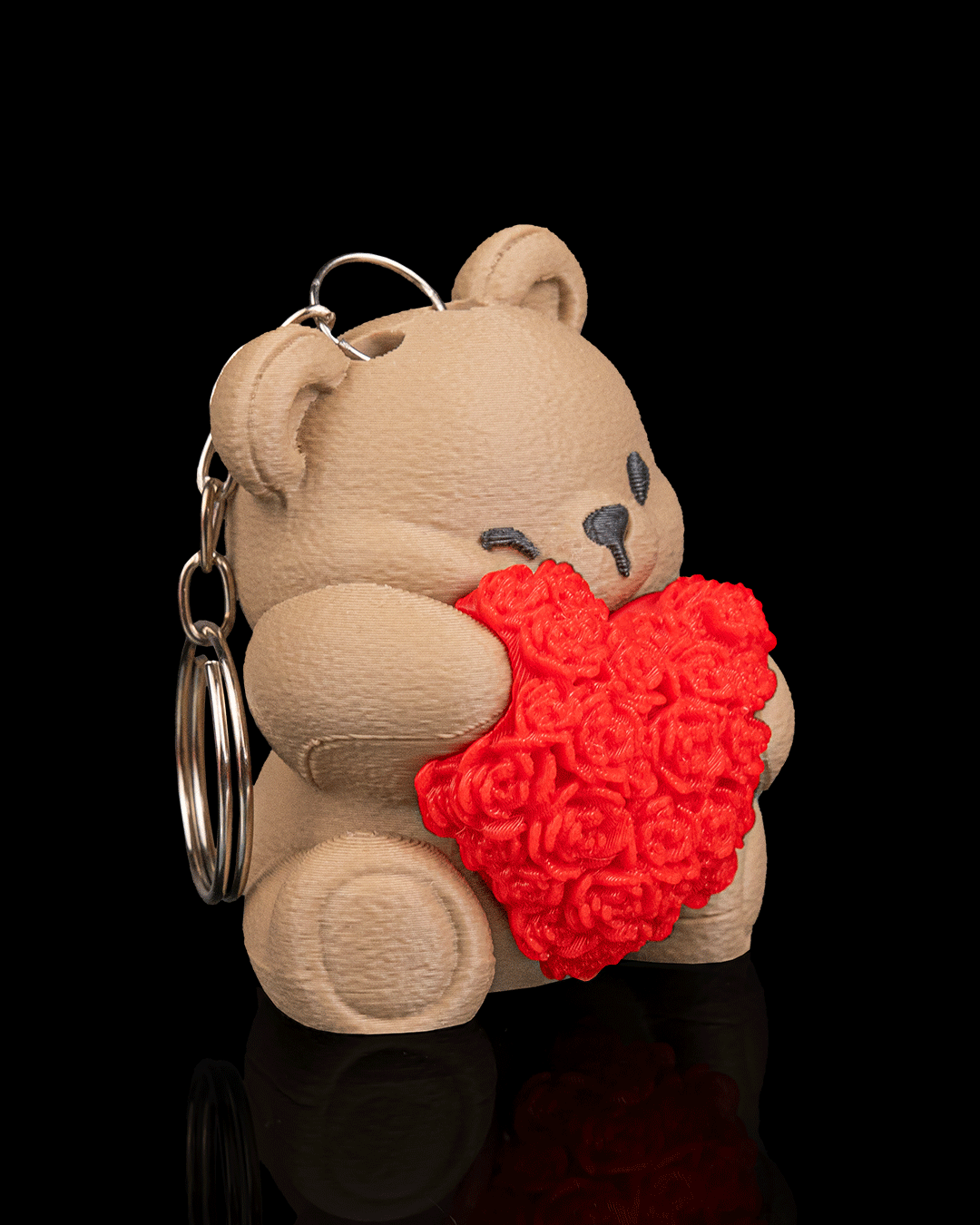 Valentine Heart Blossom Keychain