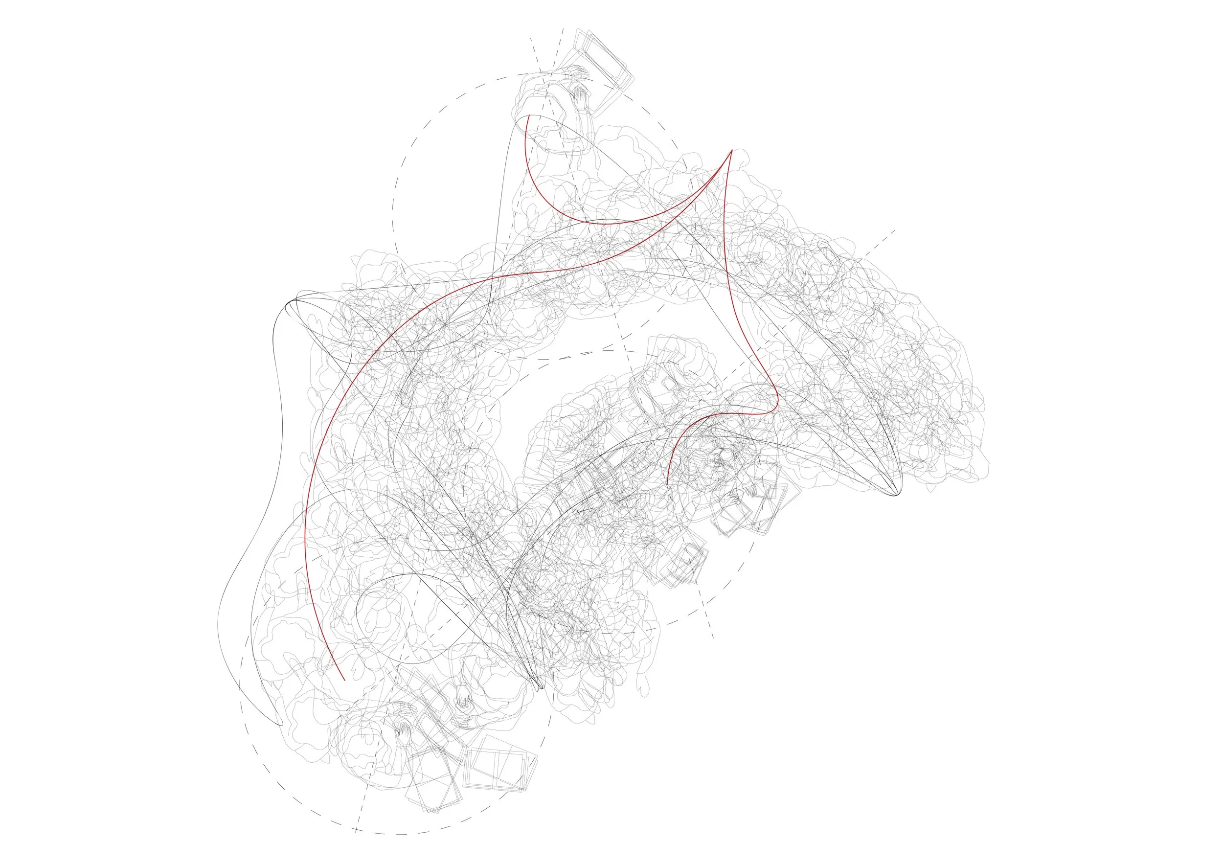 The movement and the path created.