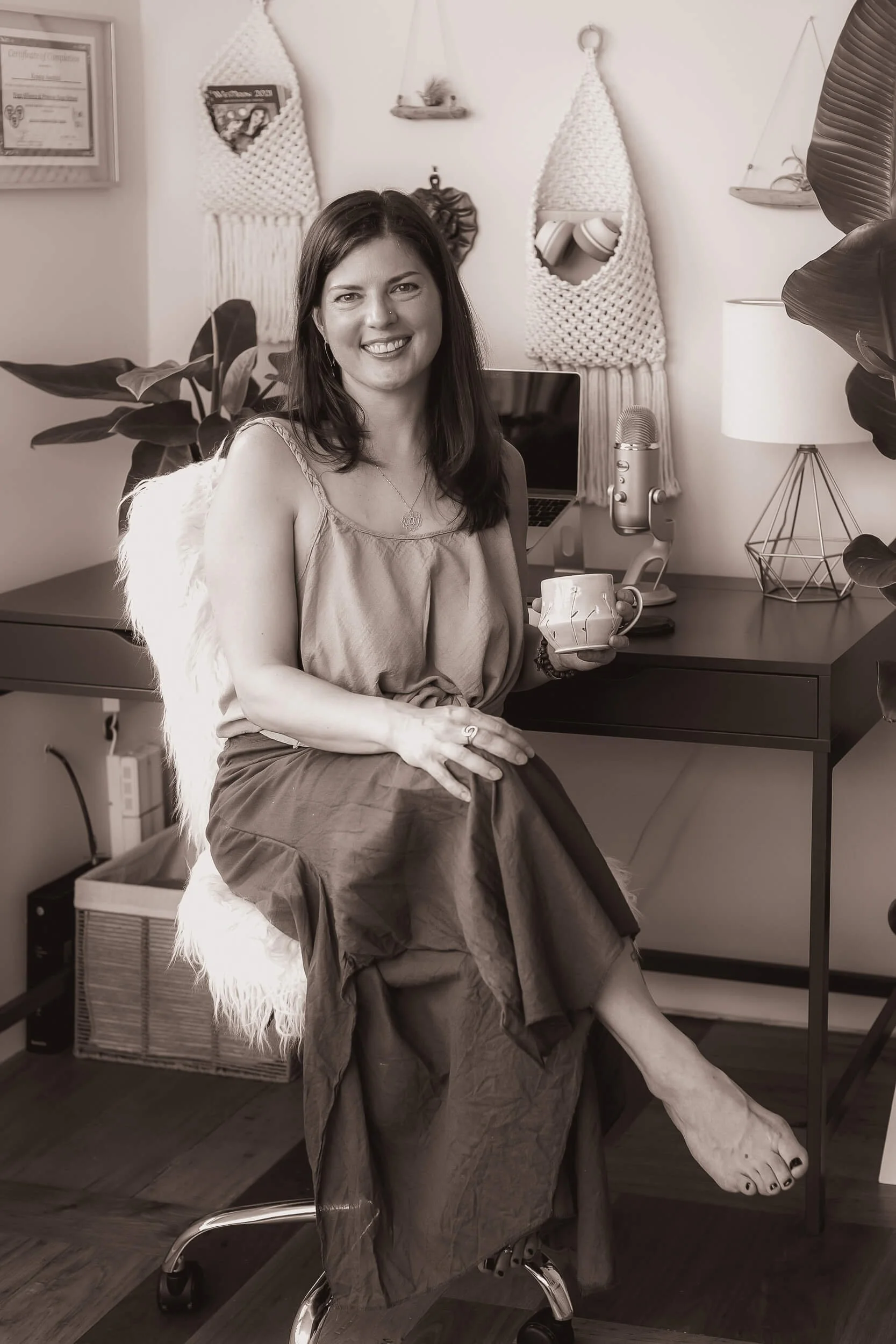 Kristi smiling at the camera and pretending the camera woman is you