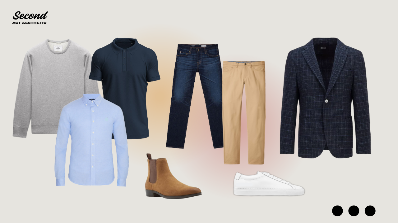 smart casual outfits for men layout example