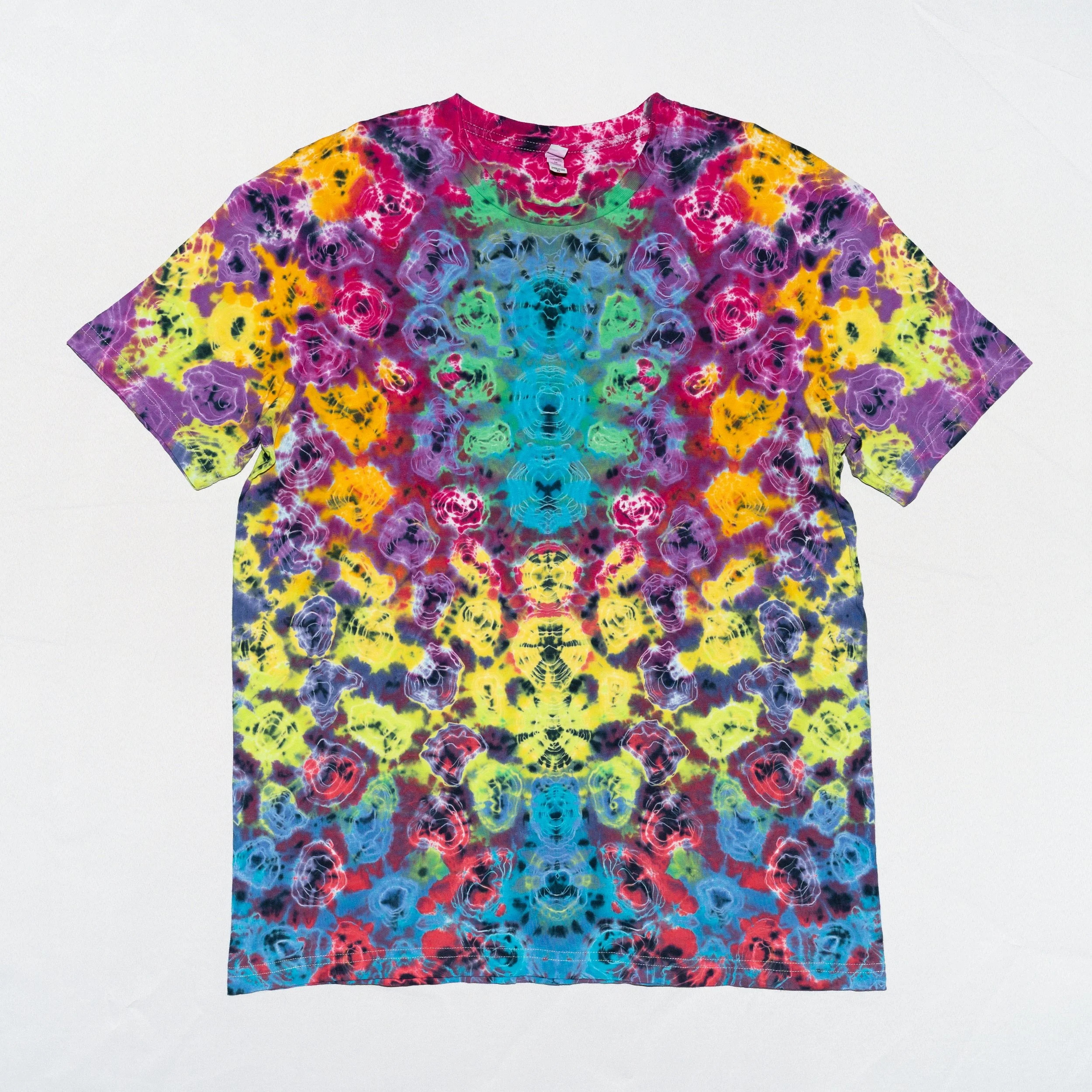 Rainbow Kenney Style Tie Dye T Shirt