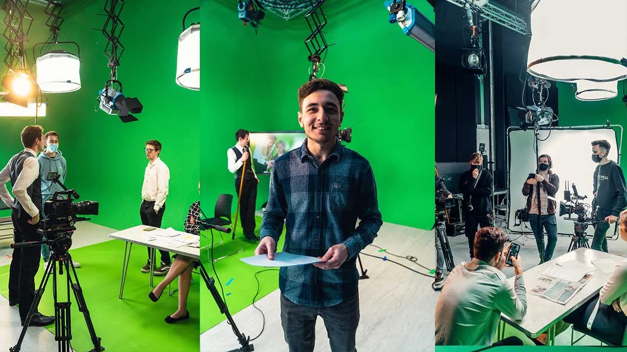 Estudios con Chroma, Pantallas o escenografía