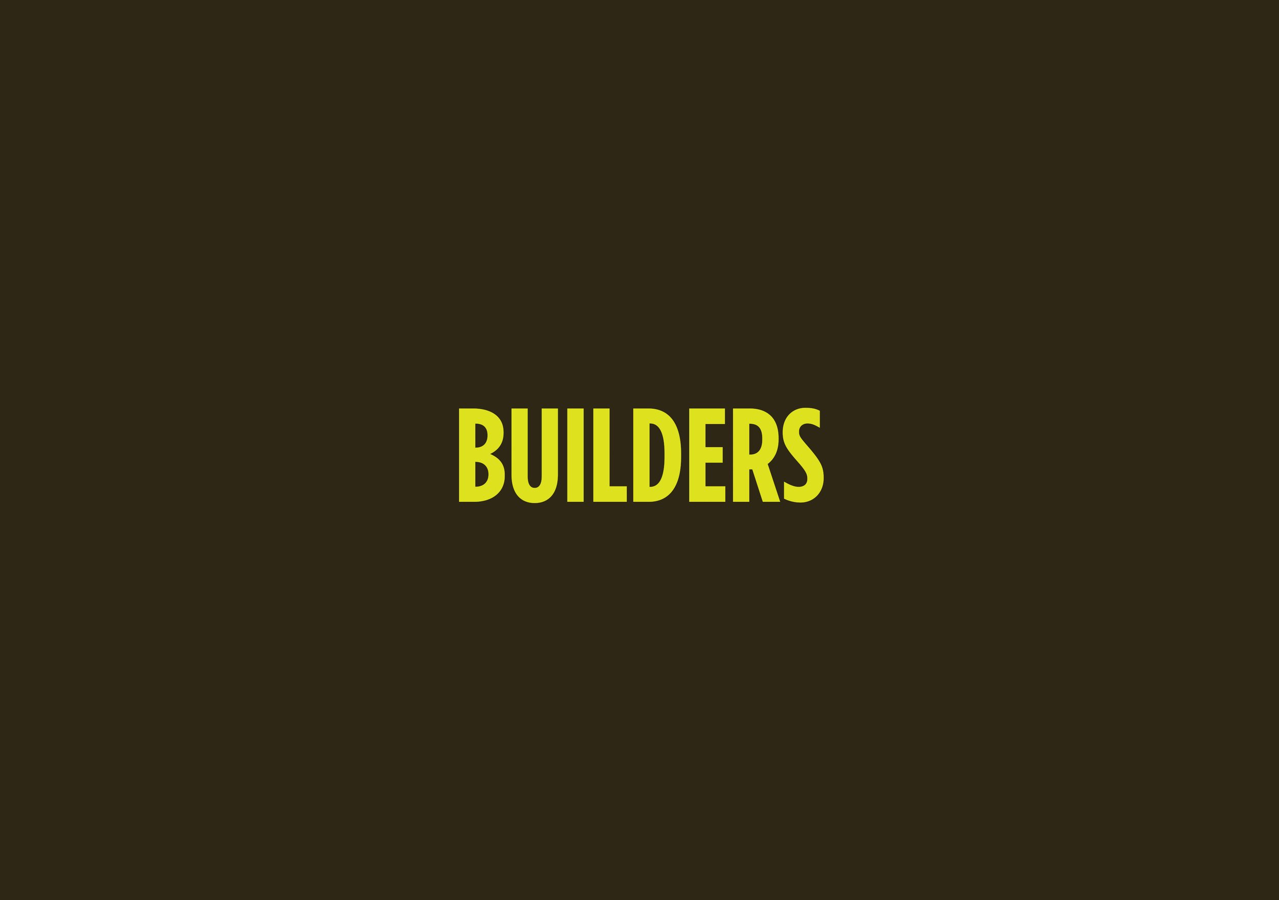 BUILDERS - A design workshop for kingdom dreams and missional ideas