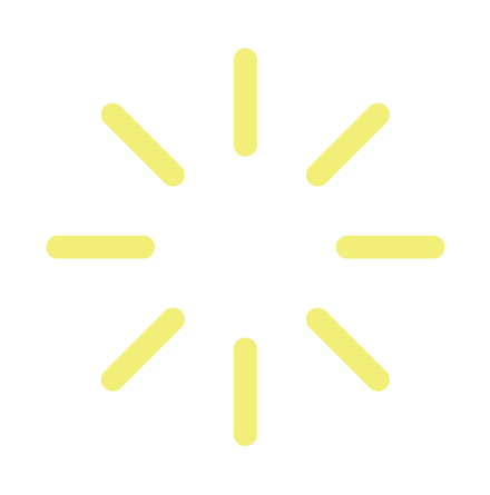 A yellow spinning loading icon on a black background.