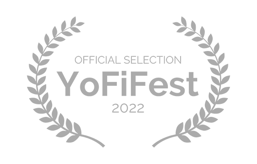 Official selection badge for YoFiFest 2022 with laurel wreath design.