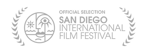 San Diego International Film Festival official selection logo with a circular design and laurel branches.