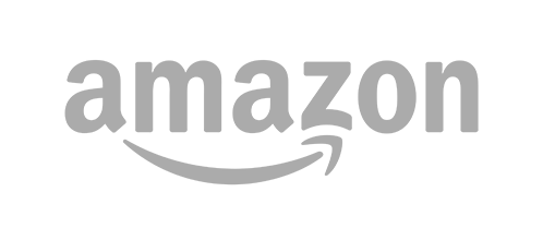 Amazon logo on a black background.