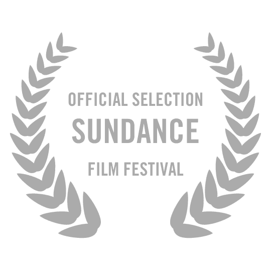 Sundance Film Festival official selection logo with laurel leaves surrounding the text.